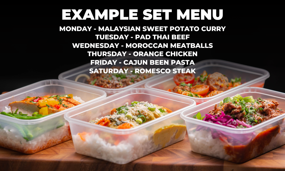 Bennobox Healthy meal prep delivered across Liverpool ready meals example menu